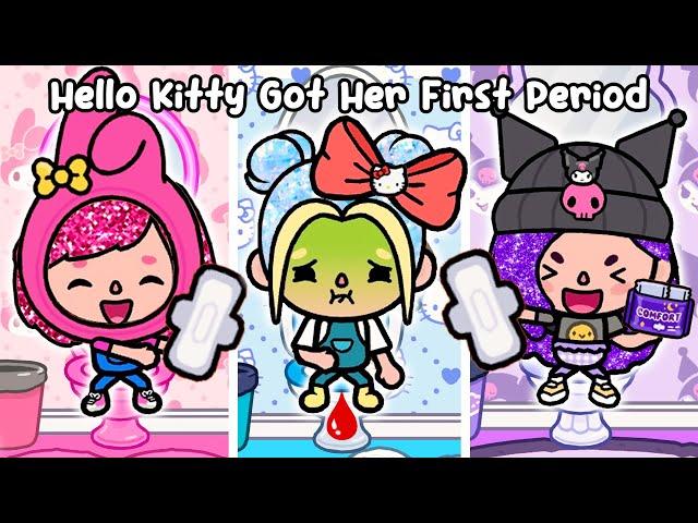 HELLO KITTY Got Her First PERIOD At School 🩸  Sad Story | Toca Life Story | Toca Boca