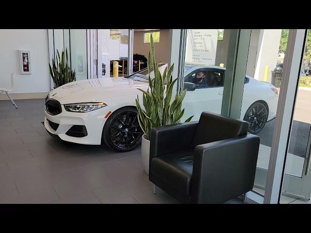 2021 M850i - 8 Series Coupe - BMW -  White Show Room Drive In - Black Wheels