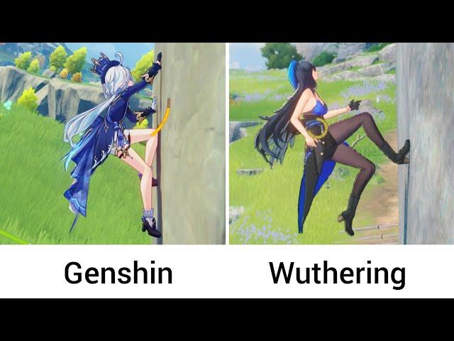 Climbing in Genshin vs Wuthering Waves 