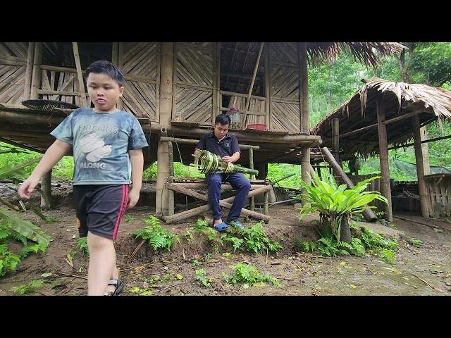 making bamboo baskets - frog making process - preparing dishes from frogs