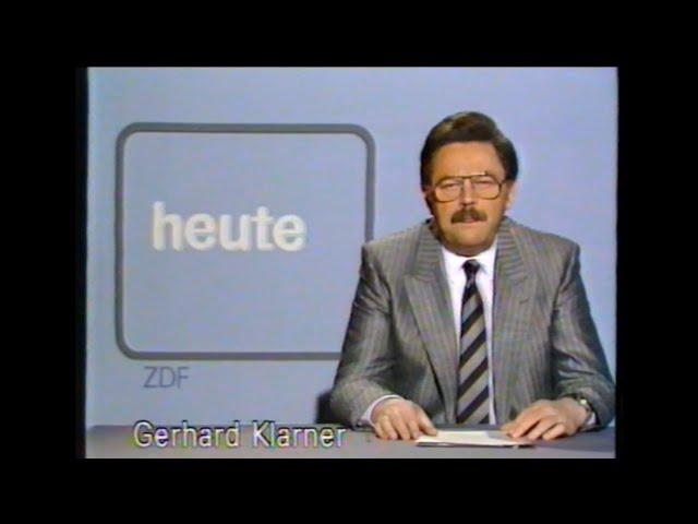 ZDF Heute 22.02.1987 - Nationalhymne - Programmvorschau - Sendeschluß