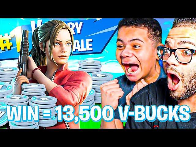 Kaylen Plays Fortnite for 13,500 V-BUCKS and WINS!