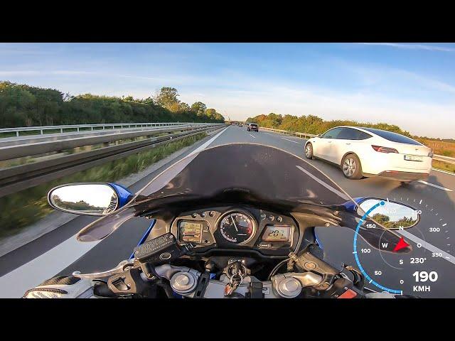 HONDA CBR1100XX GPS TOPSPEED on Autobahn