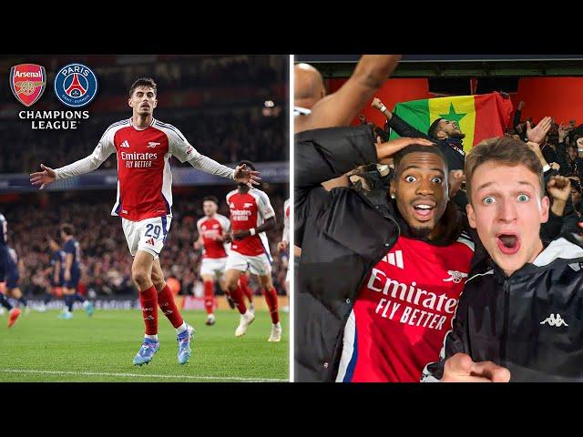 THE MOMENT ARSENAL SILENCE PSG in CHAMPIONS LEAGUE