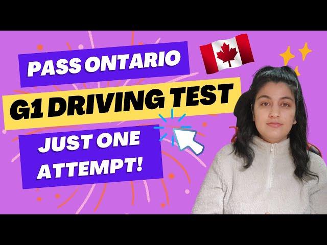 How to pass G1 test Ontario 2023 | written driving test in one attempt | Canada driving test 2023