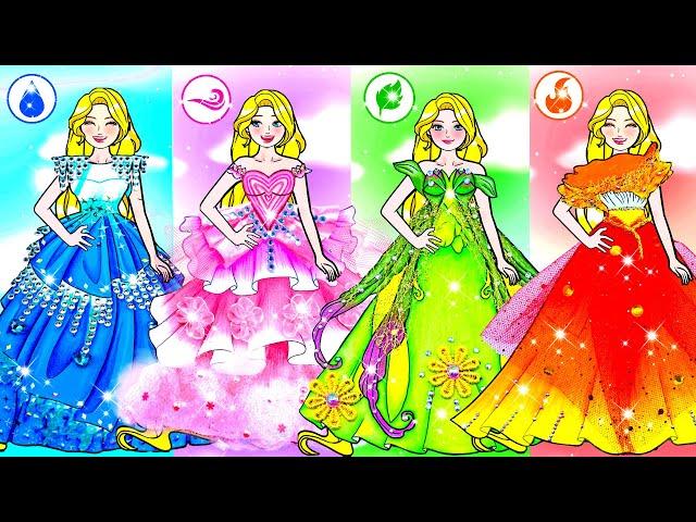 Fire Girl, Water Girl, Air Girl and Earth Girl - Barbie Transformation Handmade - Barbie Land