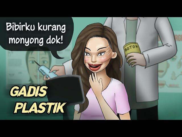 Ketagihan Oplas sampai alam baka - GADIS PLASTIK #HORORMISTERI | Kartun Hantu, Animasi Horror