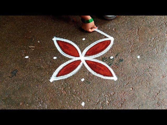 Aadivelli special flowers rangoli|5*1 aadiperuku special kolam|Aadi1 kolam|Beautiful Super rangoli