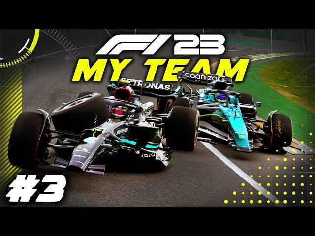 F1 23 MY TEAM CAREER Part 3: A First Chance for POINTS! Two World Champions Crash!