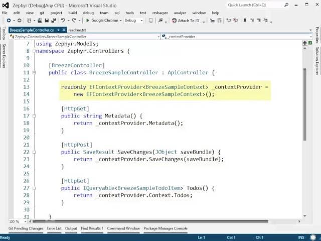 Getting started with Breeze.js using NuGet