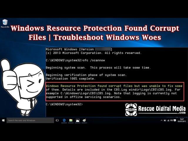 Windows Resource Protection Found Corrupt Files | Troubleshoot Windows Woes | Rescue Digital Media