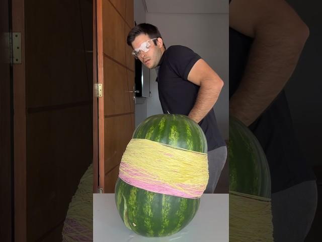 exploding watermelon with rubber bands