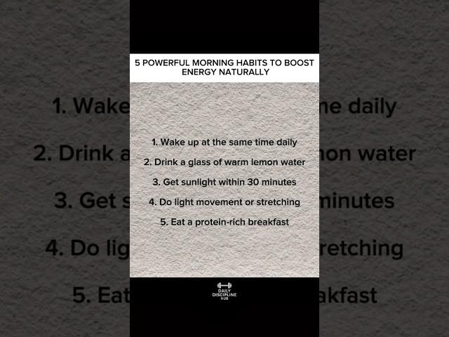 These 5 habits will boost your energy naturally#hustletogether #gymmotivation#ambitionovereverything