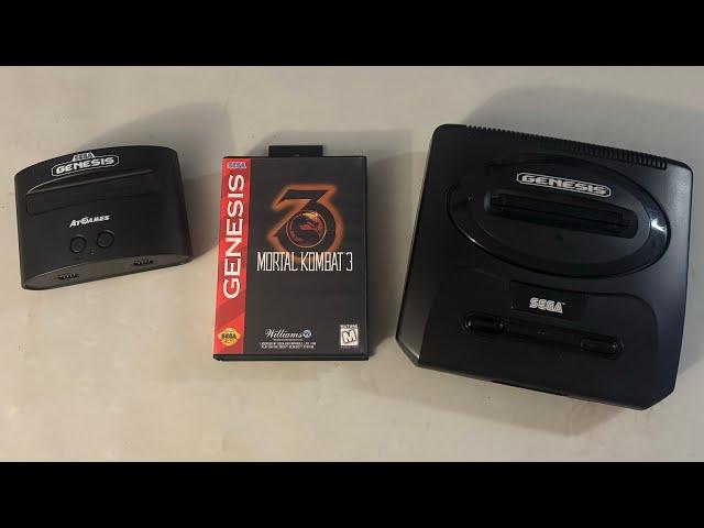 Mortal Kombat 3, Atgames Emulation, Cartridge, and Sega Genesis Hardware Komparison!