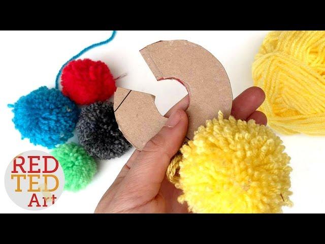 How to make a Pom Pom maker Tutorial (Craft Basics - Yarn Pom Pom)