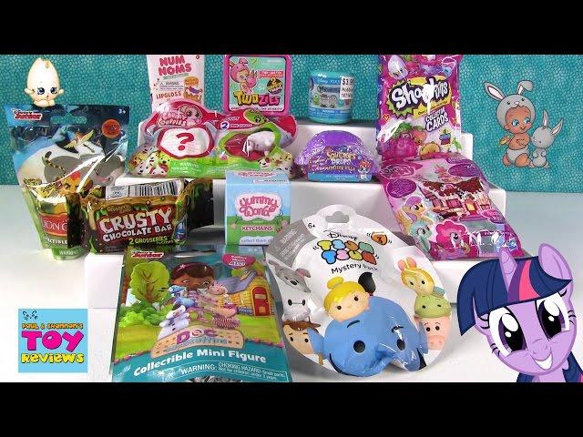 Disney Shopkins Collector Cards Squinkies MLP Chubby Puppies Blind Bag Opening | PSToyReviews