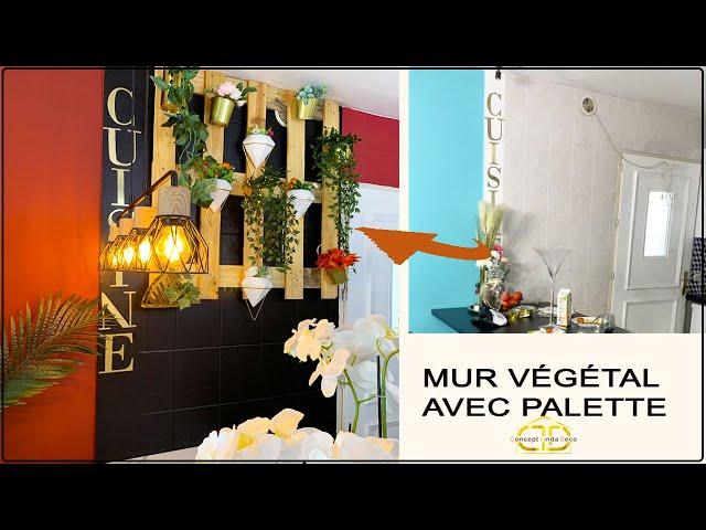 MUR VÉGÉTAL AVEC PALETTE