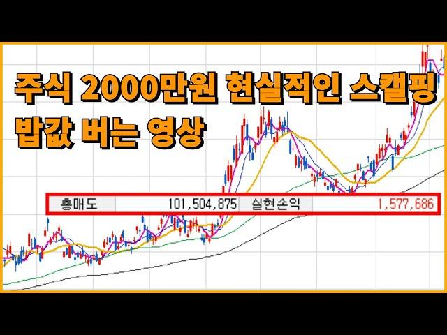 주식 2000만원 실전 스캘핑 영상(가장 현실적인 스캘핑)