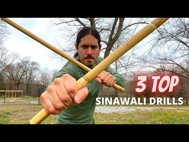 BEST 3 Sinawali Double Stick Drills | Kali Escrima Arnis | Filipino Stick Fighting