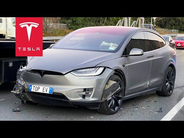 INSANE ROAD RAGE ATTACK CAUSE $45,000 DAMAGE ON TESLA MODEL X