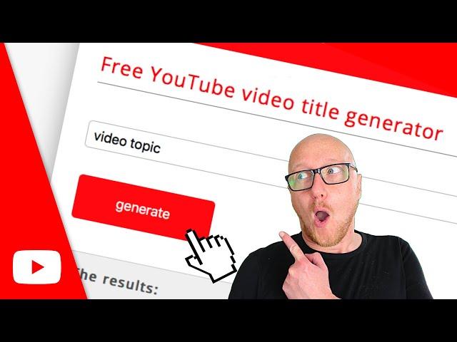 #1 YouTube video TITLE generator & idea generator