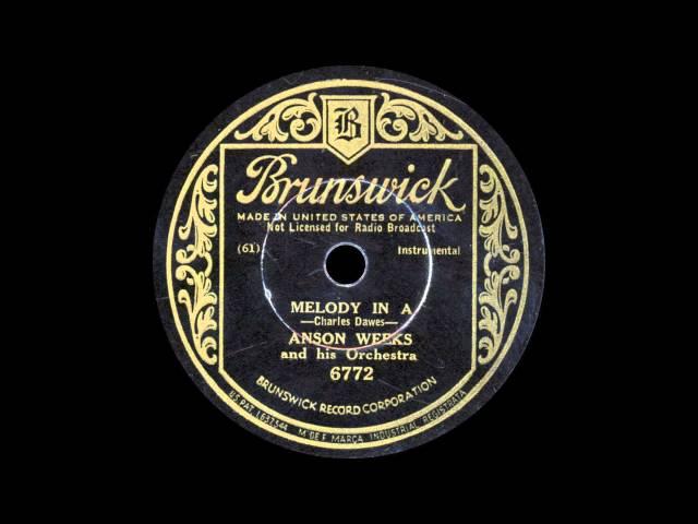 Anson Weeks and his Orchestra - Melody In A - 1933