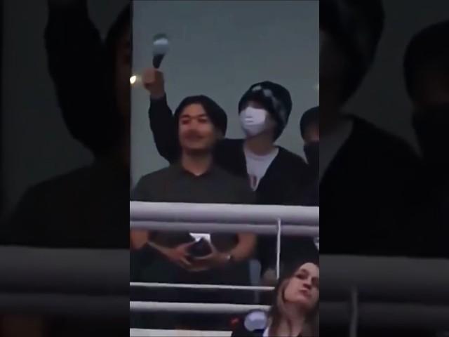 Yoongi waving light stick at jhope final concert #bts #yoongi #suga #jhope #concert #ytshort