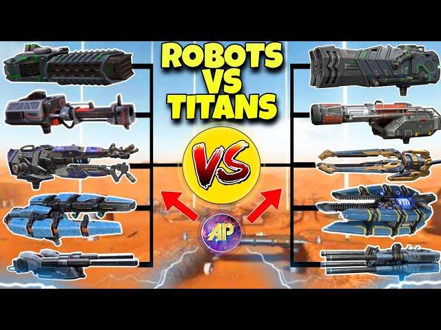  ROBOT VS TITAN WEAPONS COMPARISON! || WAR ROBOTS WR ||