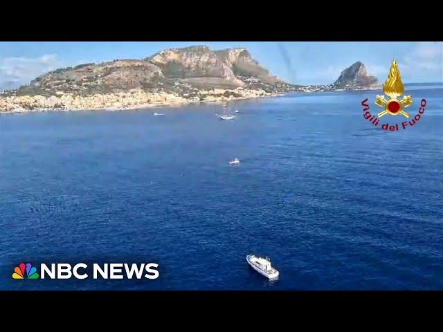 Americans among missing after luxury sailing yacht sinks off Sicily