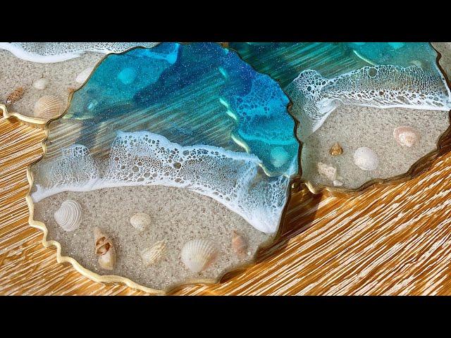 How to Get Lacing/Cells in Resin Beach Coasters With Low Viscosity Resin