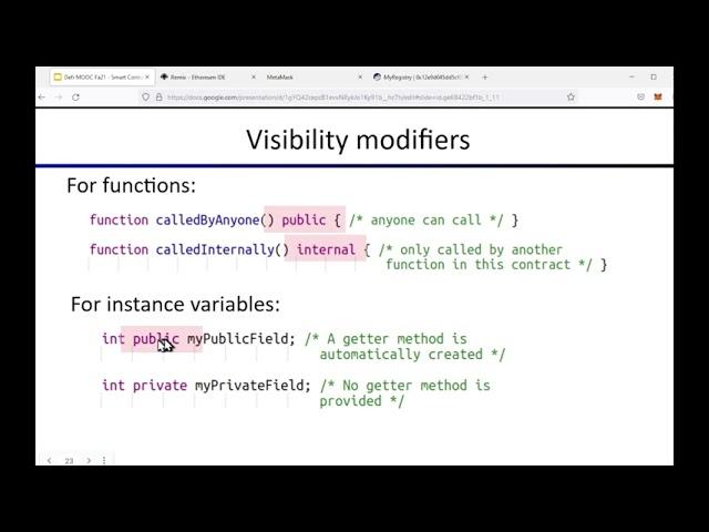 Lecture 3.2 Ethereum Programming Basics