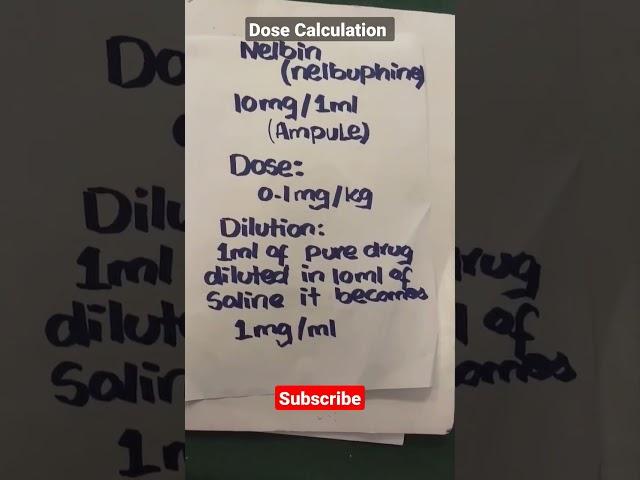 Anesthesia Drug Doses Calculation #shorts by MWM Medical || Drug dosage #medical #anesthesia