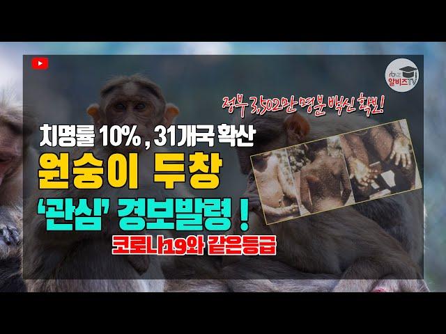 원숭이 두창 '관심' 경보발령, 치명률 10%, 대유행 되나? 전세계 비상, 원숭이 두창에 대한 이해