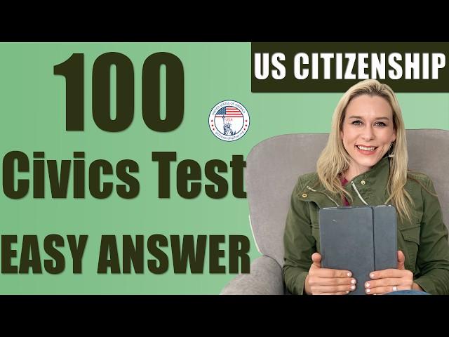 2024 100 Civics Questions and answers in RANDOM Order & SIMPLEST ANSWERS