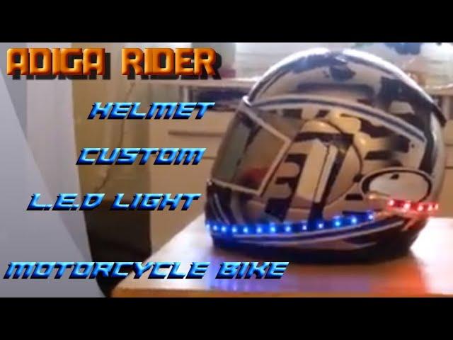 lumière LED casque moto DIY Motorcycle Helmet ARAI - LED Light & reflective strips tape