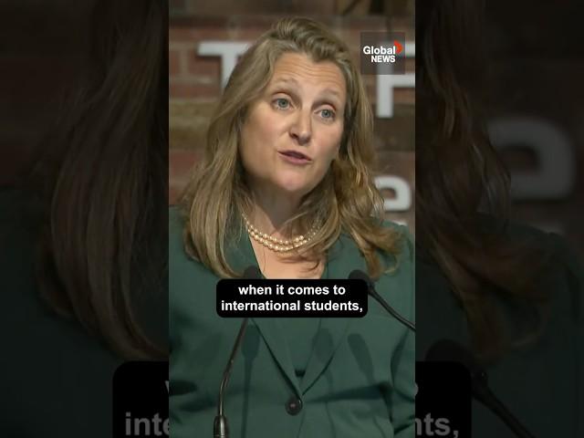 Canada has seen "some abuses" with international students, temporary foreign workers: Freeland