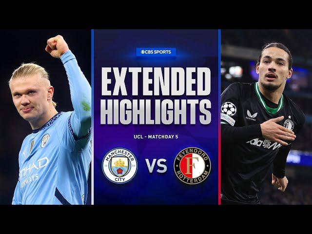 Man. City vs. Feyenoord: Extended Highlights | UCL League Phase MD 5 | CBS Sports Golazo