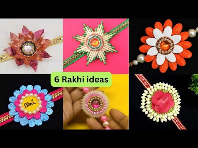 6 DIY Easy Eco Friendly Rakhi making For Competition| How to make Rakhi at home| Rakhi tutorial 2024