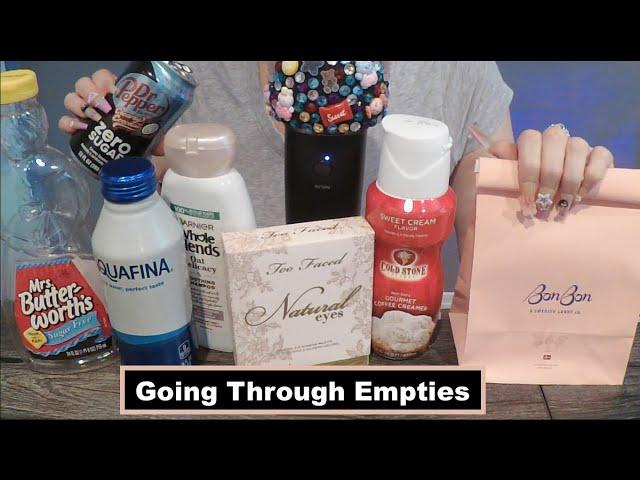 ASMR Gum Chewing Going Through Empties | Whispered