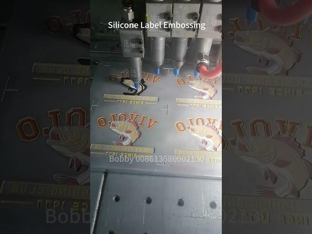 Silicone Label Embossing #silicone #siliconelabel #Embossing #dispensingmachine #siliconemachine