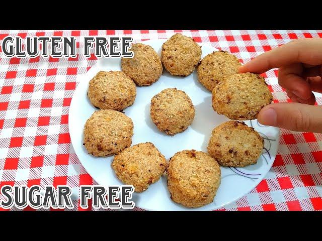 2 INGREDIENT Oatmeal Cookies Recipe | Gluten Free, Sugar Free | Healthy Cookies