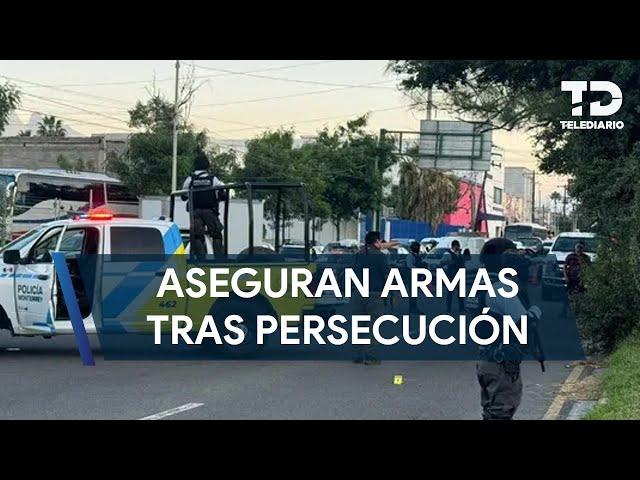 Detienen a hombres armados tras intensa persecución en Monterrey