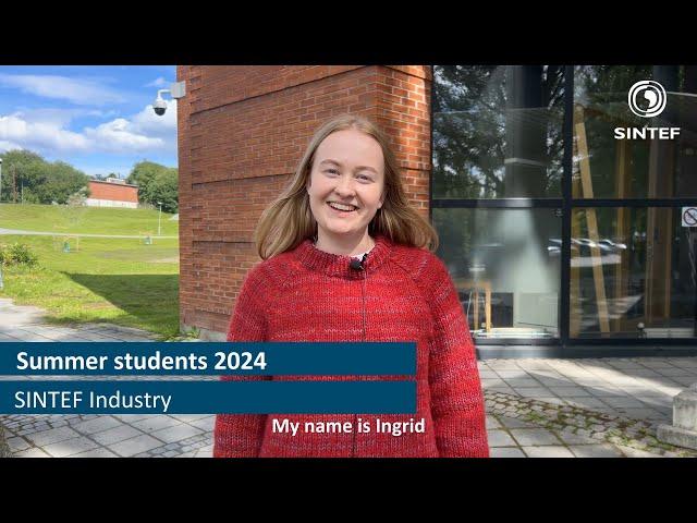 Summer researcher SINTEF Industry - Ingrid