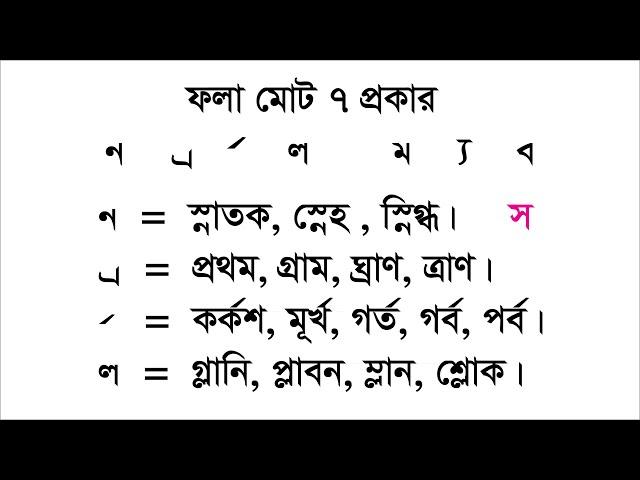 ফলা, ন ফলা, ফলার উচ্চারণ, ফলার ব্যবহার, fola bangla. বাংলা ফলা শেখার সহজ নিয়ম || Bangla Fola