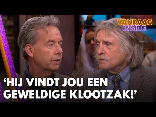 Johan tegen Valentijn Driessen: 'Hij vindt jou een geweldige klootzak!' | VANDAAG INSIDE