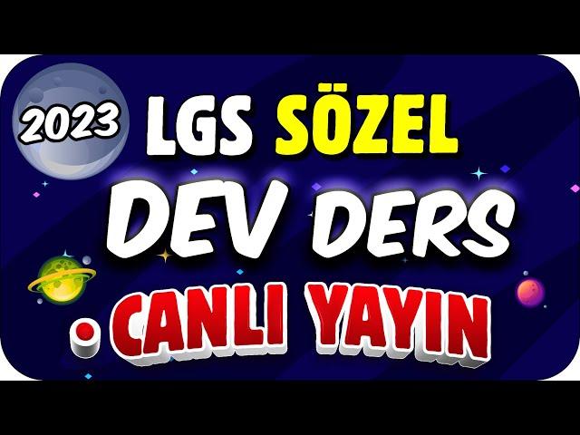 LGS SÖZEL En Son Tekrar  EN VERİMLİ Ders Canlı Yayını  #2023LGS