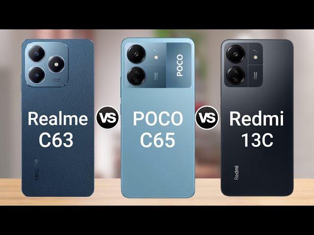 Realme C63 vs POCO C65 vs Redmi 13C