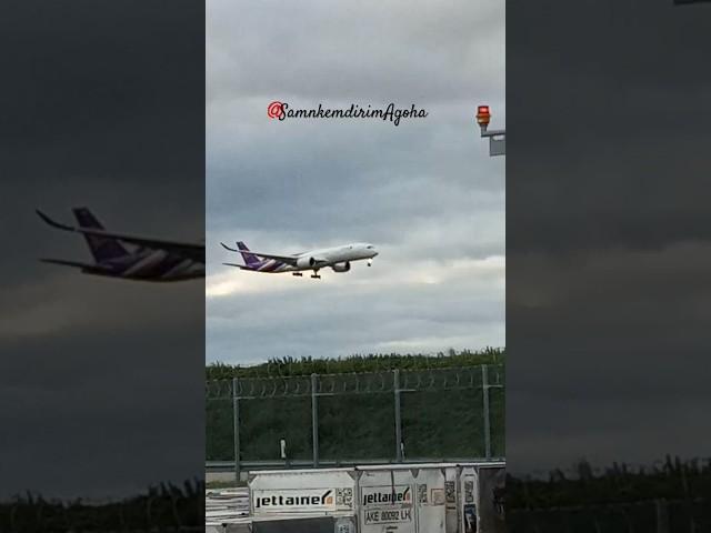 Super landing Thai Airways Airbus A350-9 #munich #vial #airport