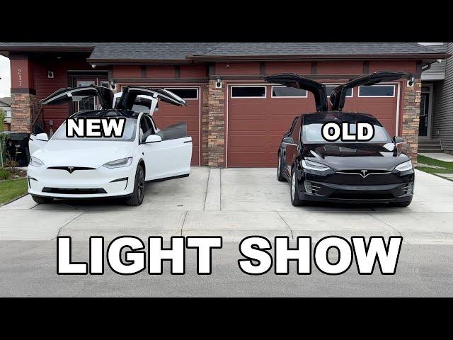 2022 Tesla Model X New Lightshow VS Old Tesla Model X Lightshow