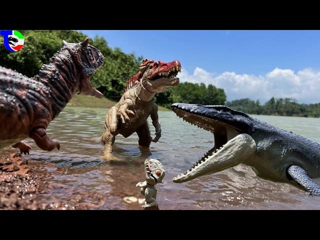 SPINOSAURUS Vs CARNOTAURUS Vs MOSASAURUS Jurassic World | Movie for Families| TCF CREATOR #1